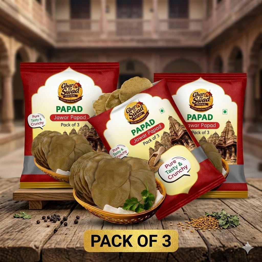 Jowar Special Papad 3 Combo | Ghar Ka Swad